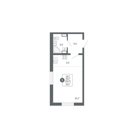 планировка квартиры 31 м2