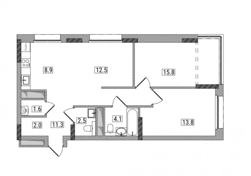 планировка квартиры 73 м2